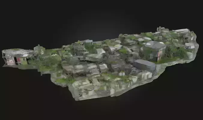 Desolate Island City  Abandoned Urban Environment Model