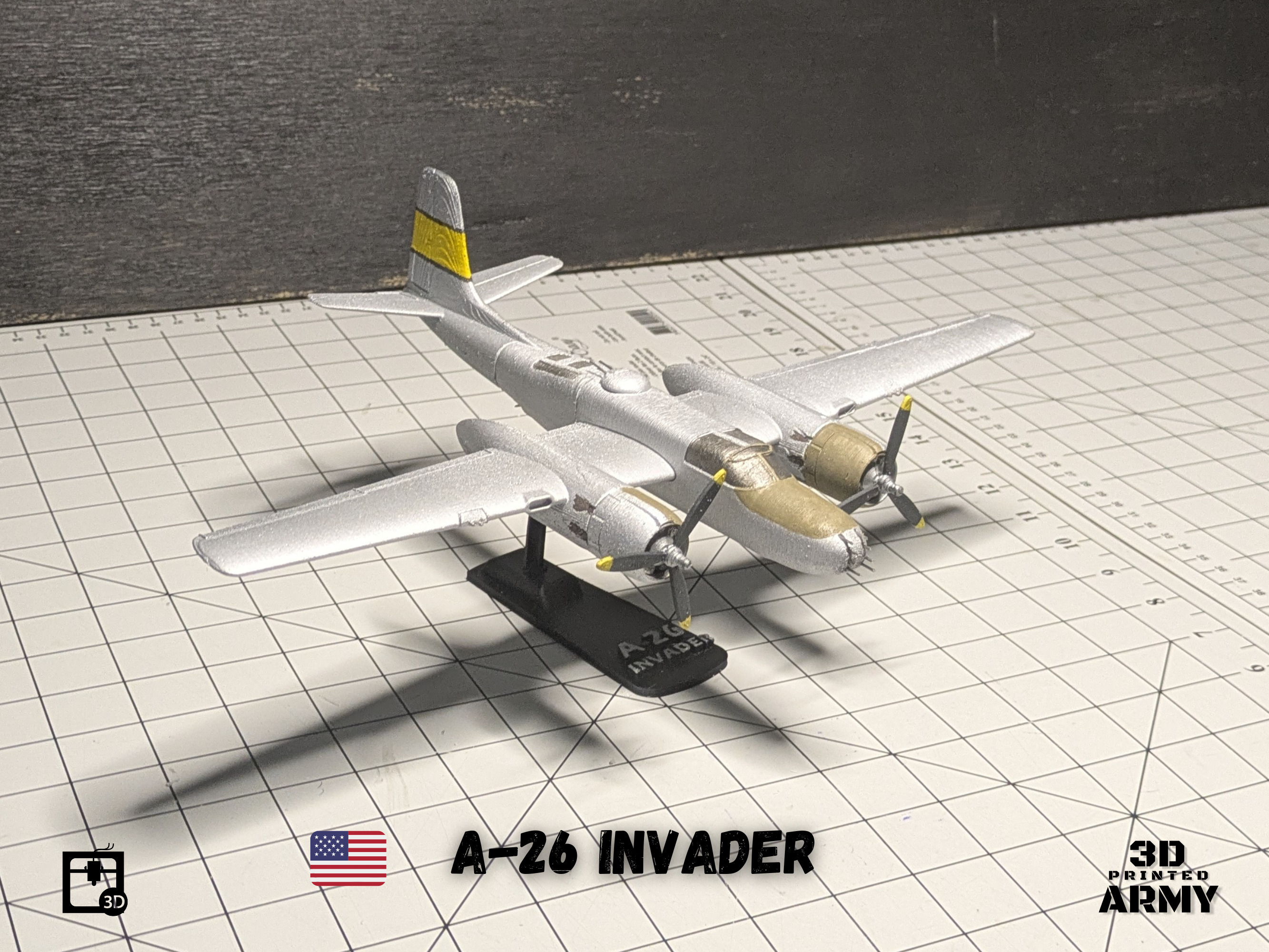 Douglas A-26 Invader - 3D printing files - 1-66 th scalemodel 3D print model_17
