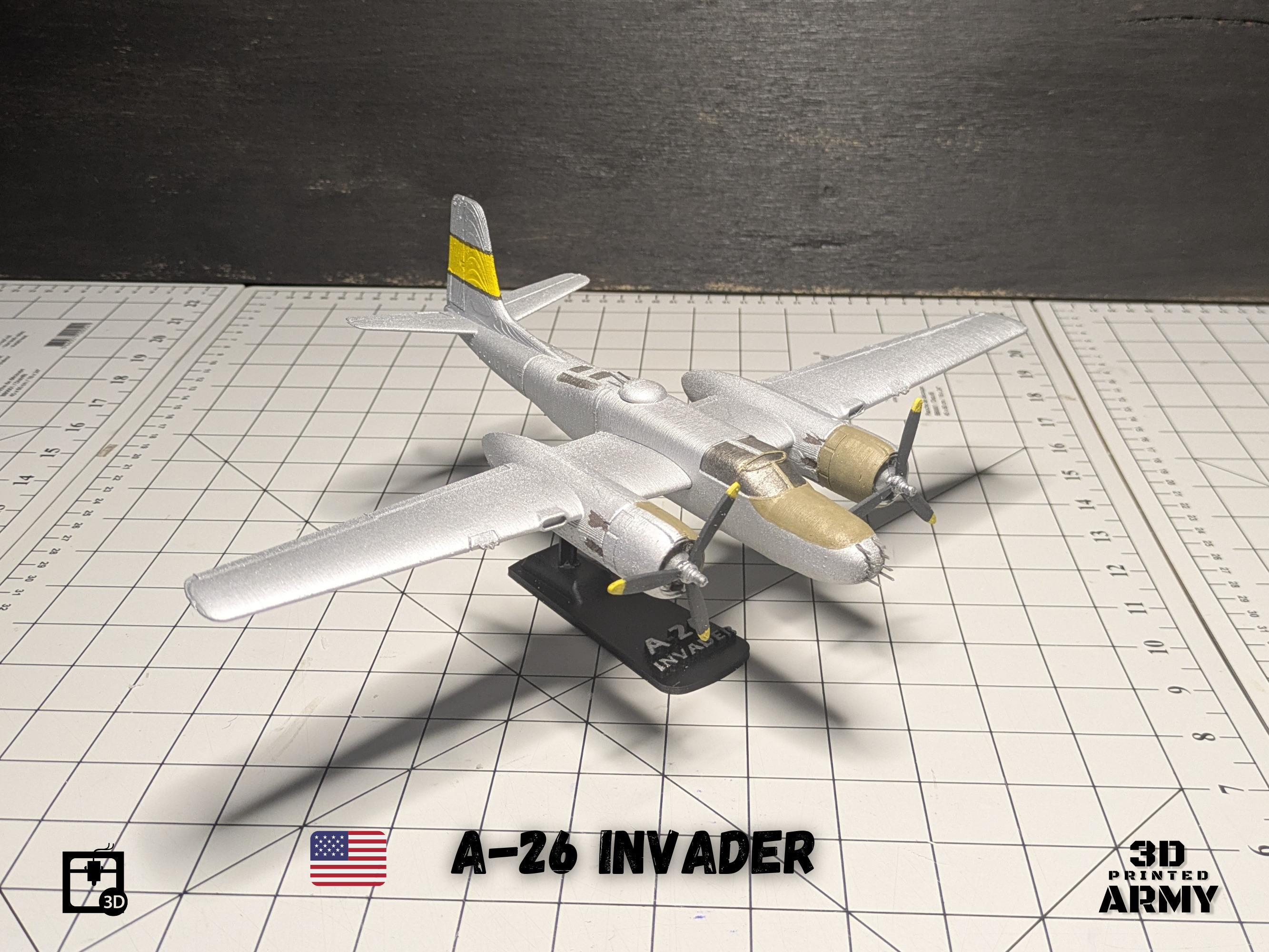 Douglas A-26 Invader - 3D printing files - 1-66 th scalemodel 3D print model_7