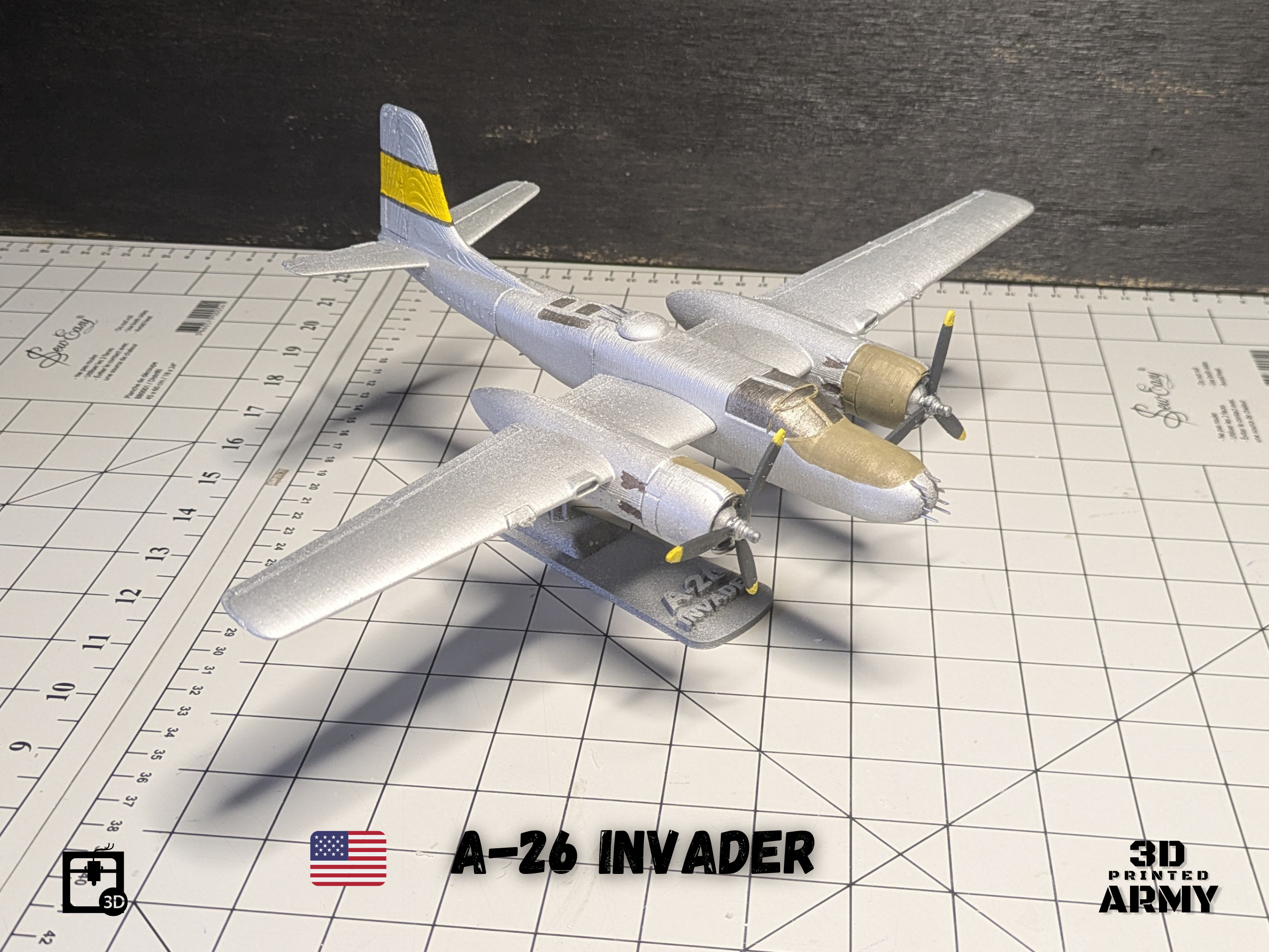 Douglas A-26 Invader - 3D printing files - 1-66 th scalemodel 3D print model_12