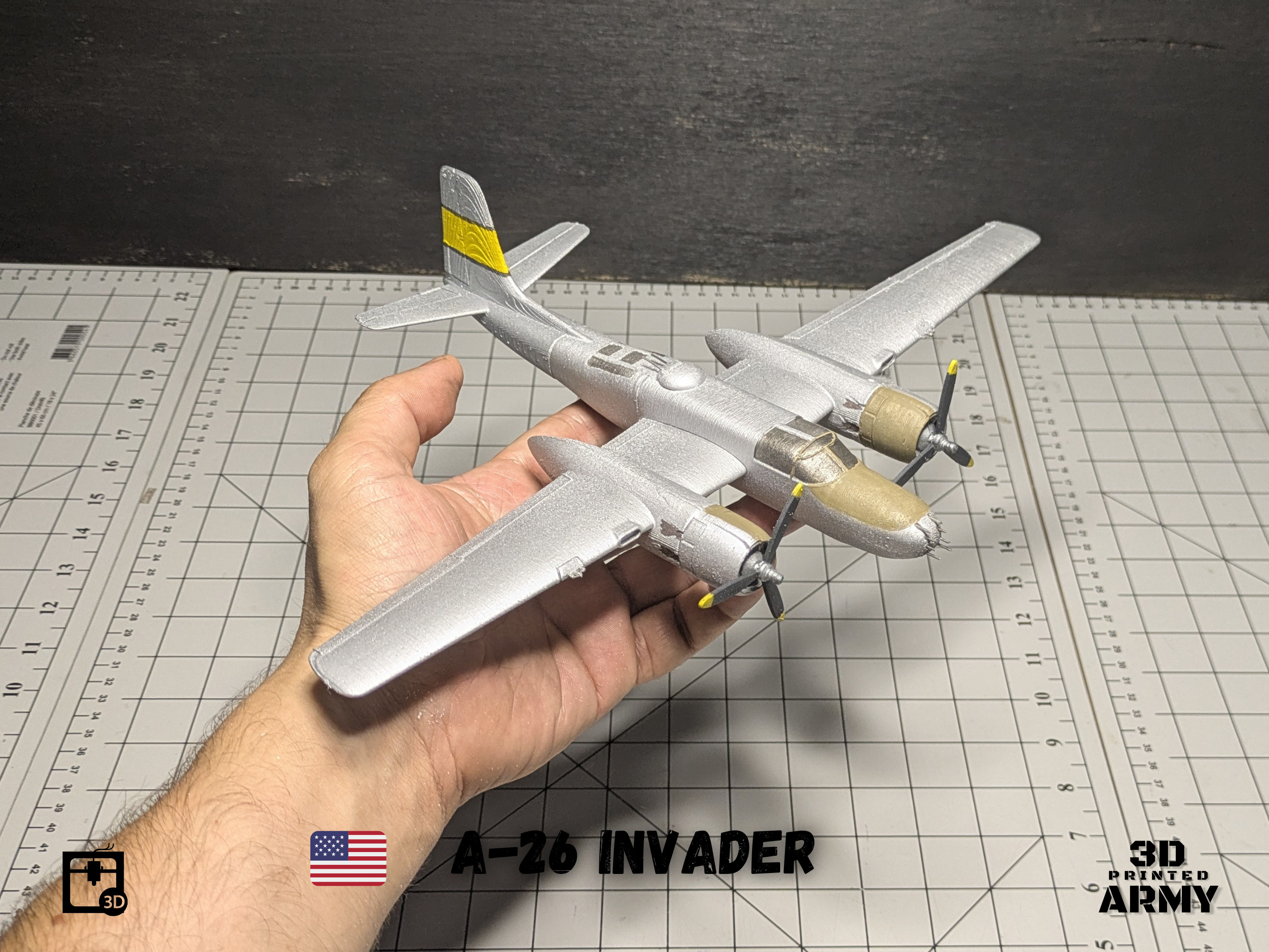 Douglas A-26 Invader - 3D printing files - 1-66 th scalemodel 3D print model_8