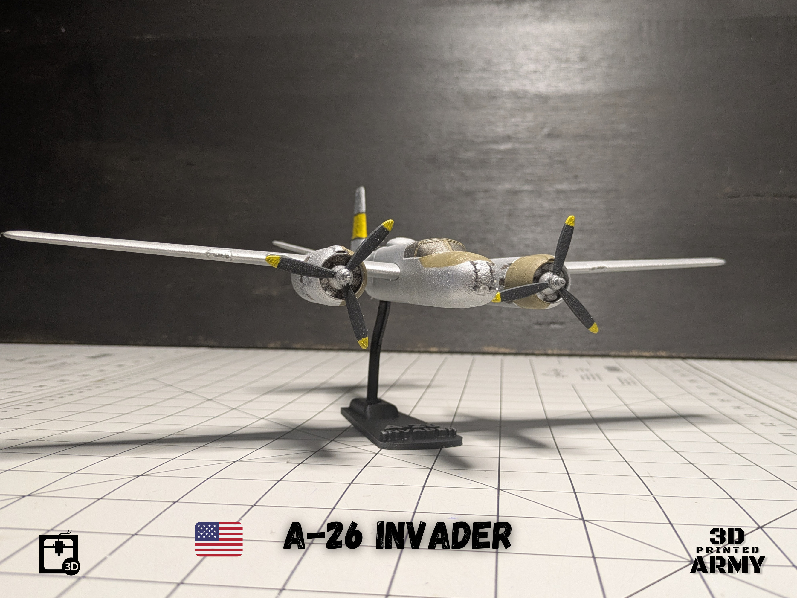 Douglas A-26 Invader - 3D printing files - 1-66 th scalemodel 3D print model_16