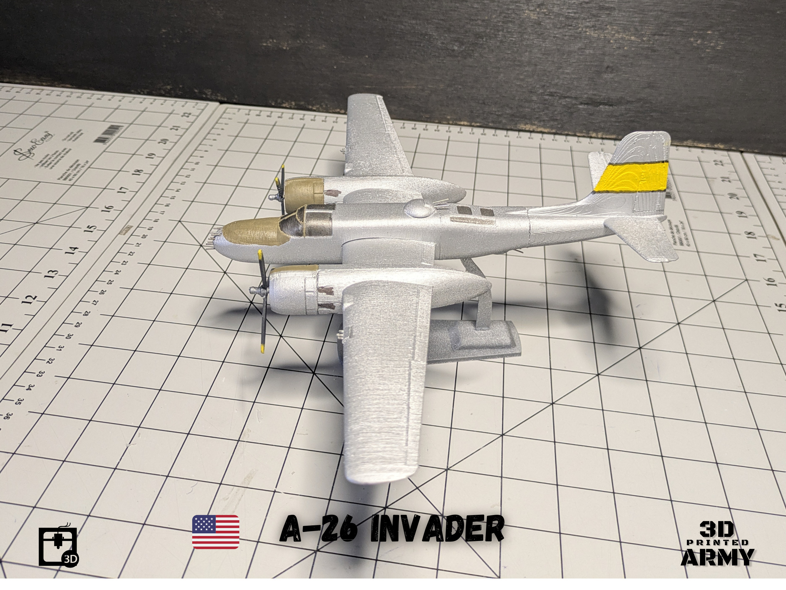 Douglas A-26 Invader - 3D printing files - 1-66 th scalemodel 3D print model_10