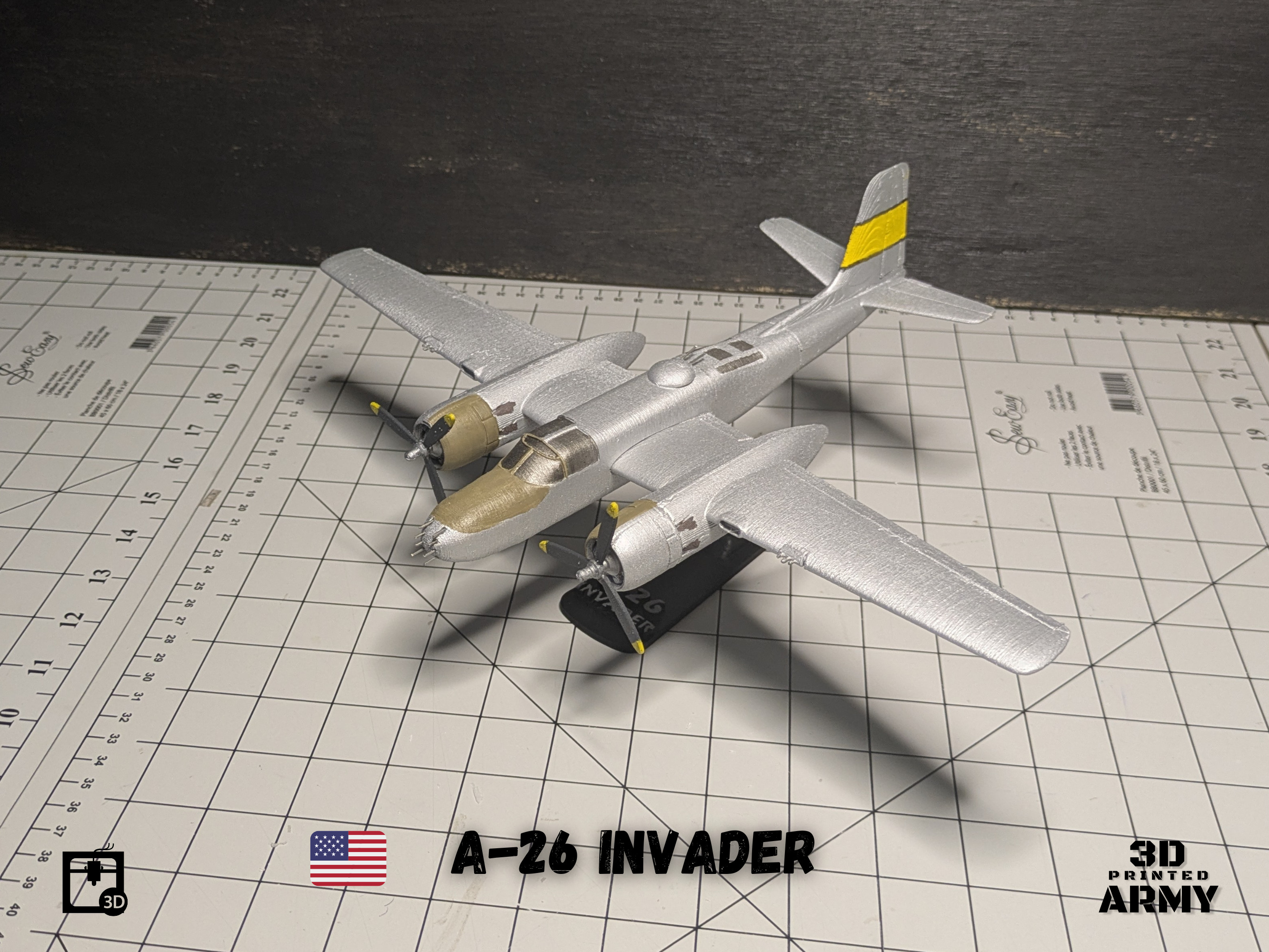 Douglas A-26 Invader - 3D printing files - 1-66 th scalemodel 3D print model_13