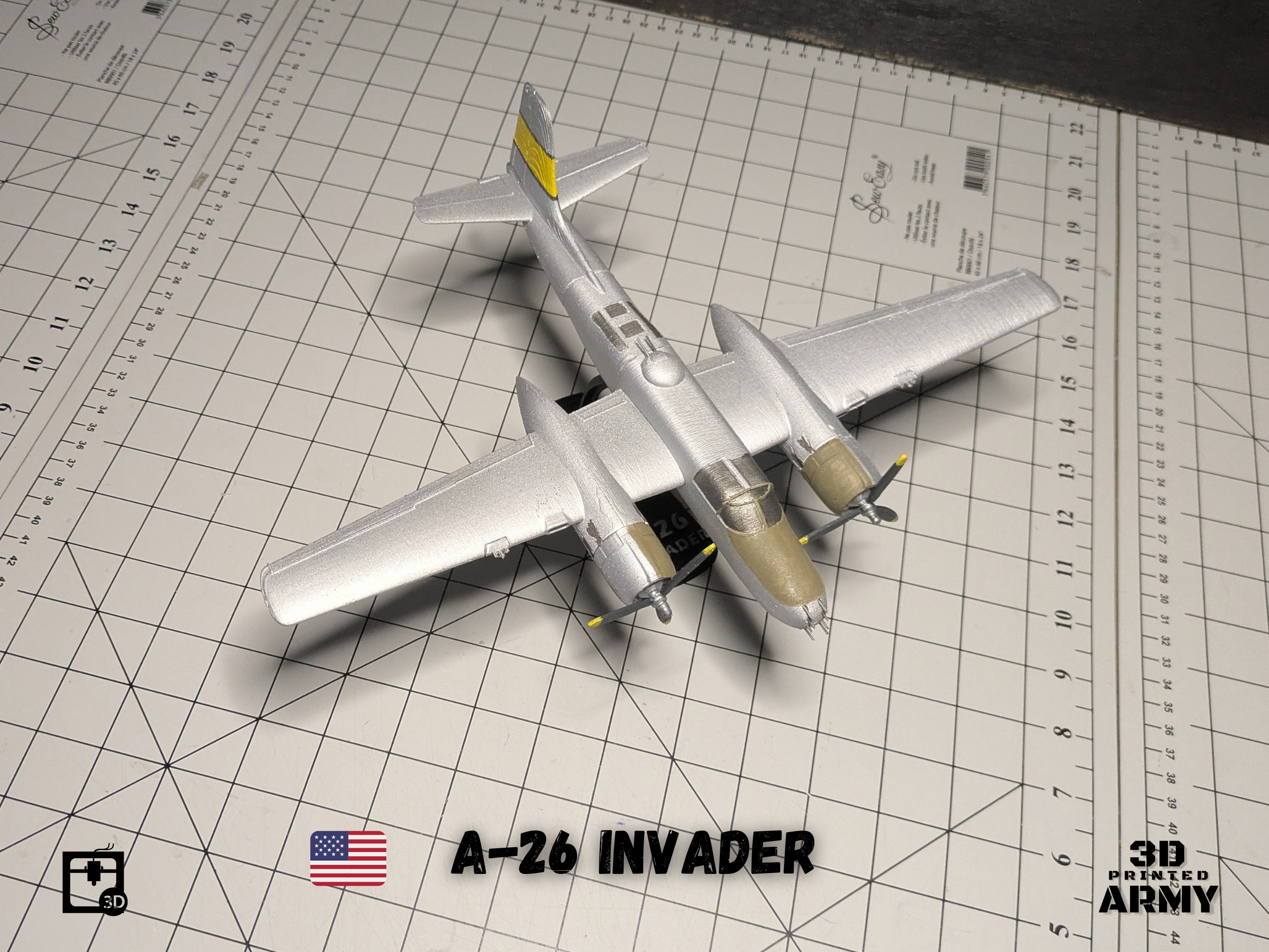 Douglas A-26 Invader - 3D printing files - 1-66 th scalemodel 3D print model_15