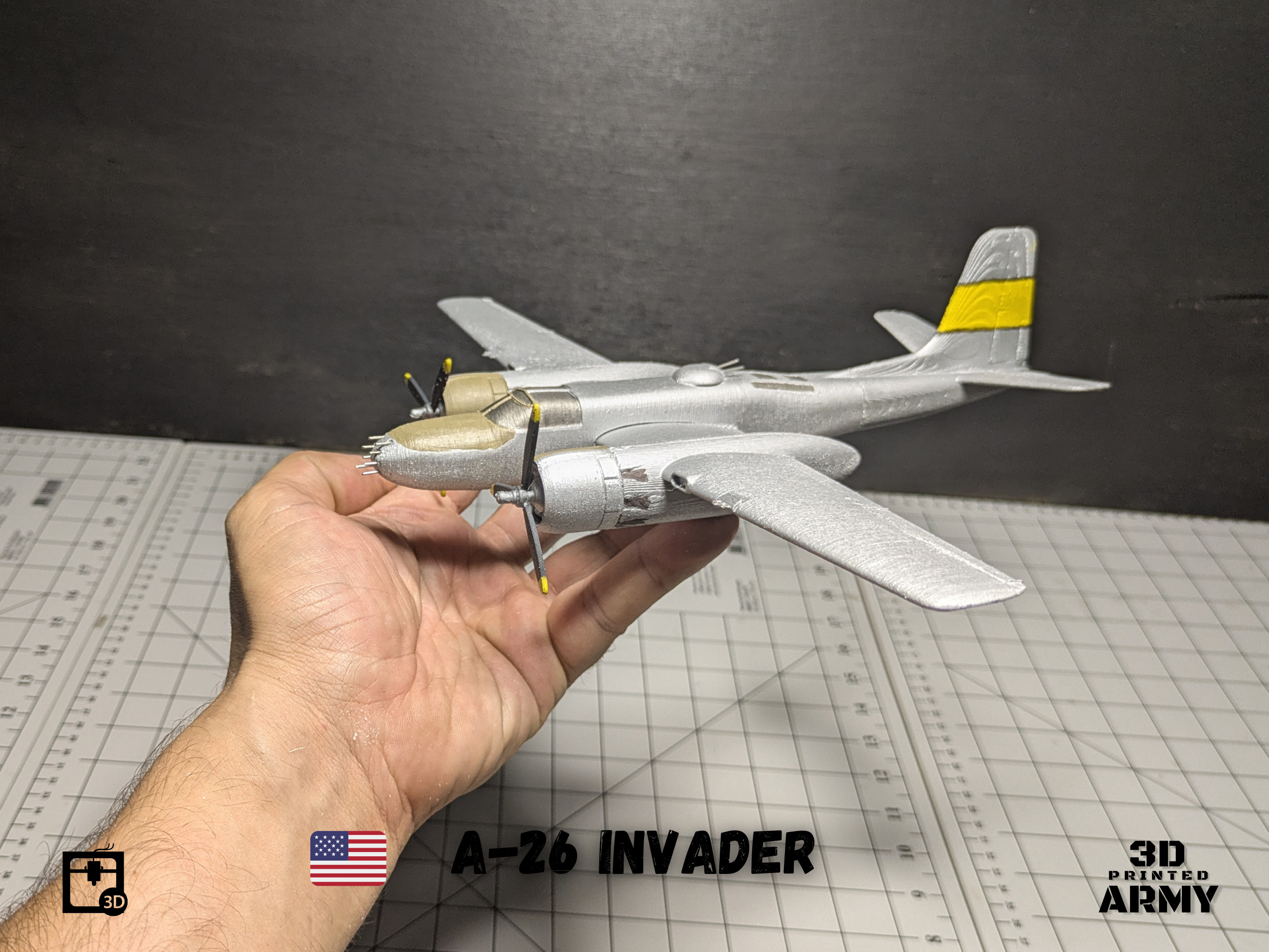 Douglas A-26 Invader - 3D printing files - 1-66 th scalemodel 3D print model_9