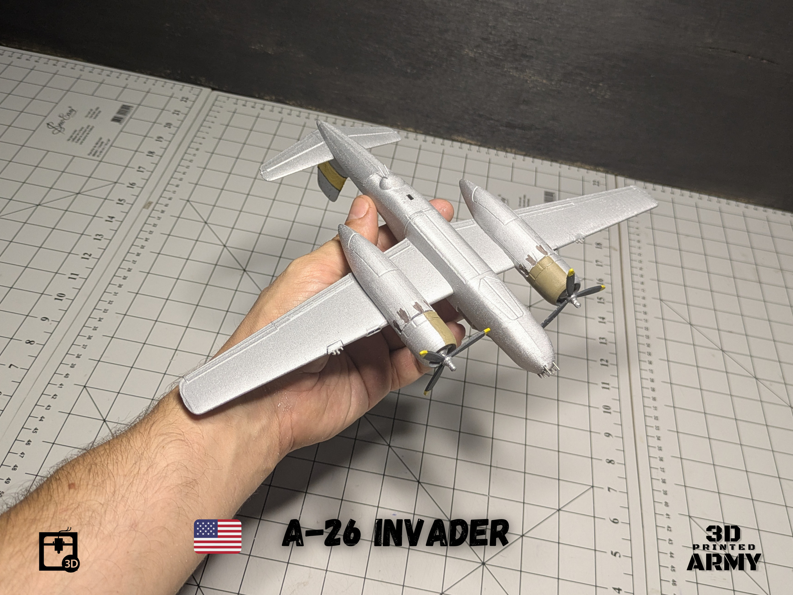 Douglas A-26 Invader - 3D printing files - 1-66 th scalemodel 3D print model_19