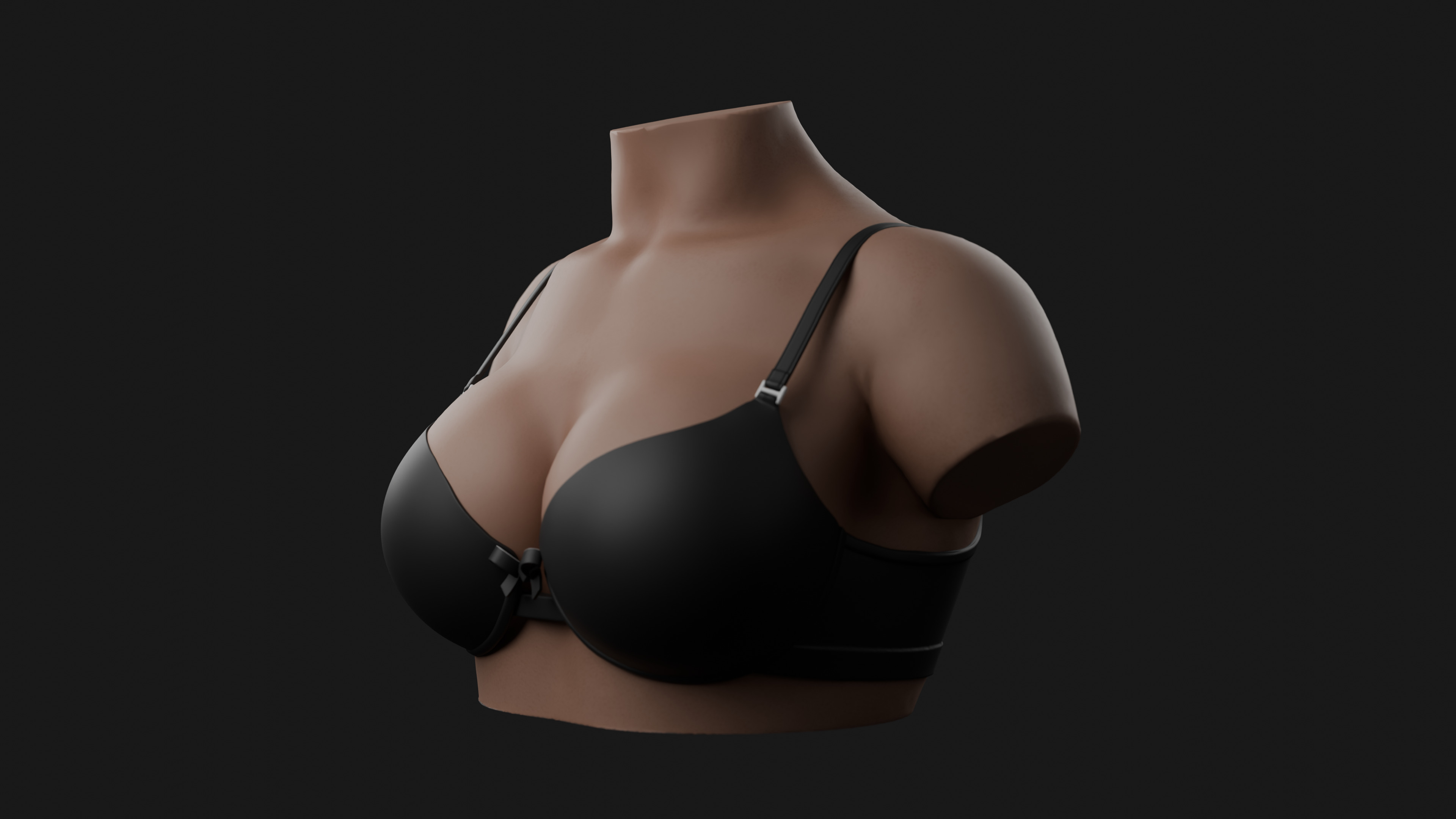 Medium Female Bust 3D Model 3D print model_4