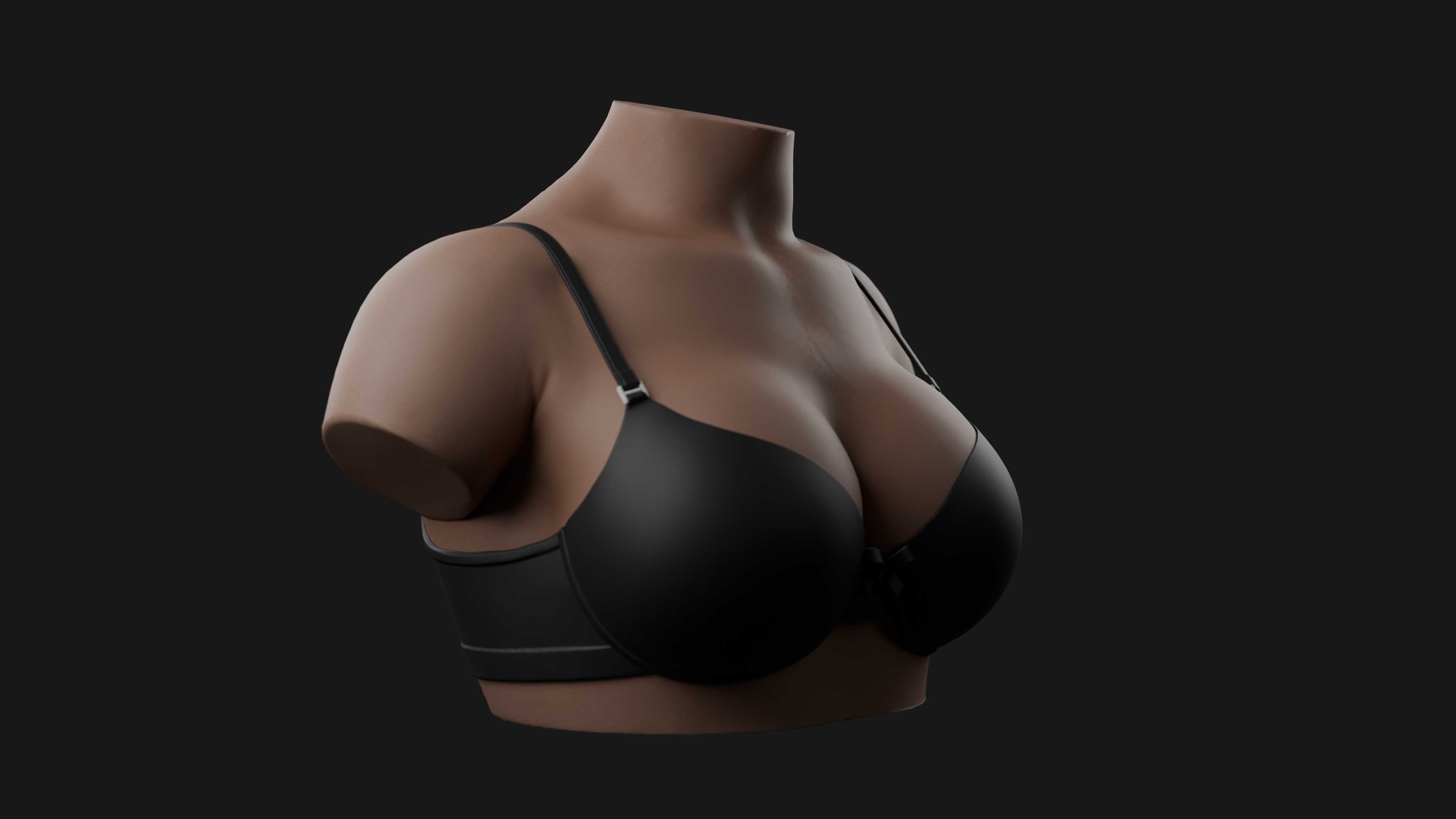 Medium Female Bust 3D Model 3D print model_5
