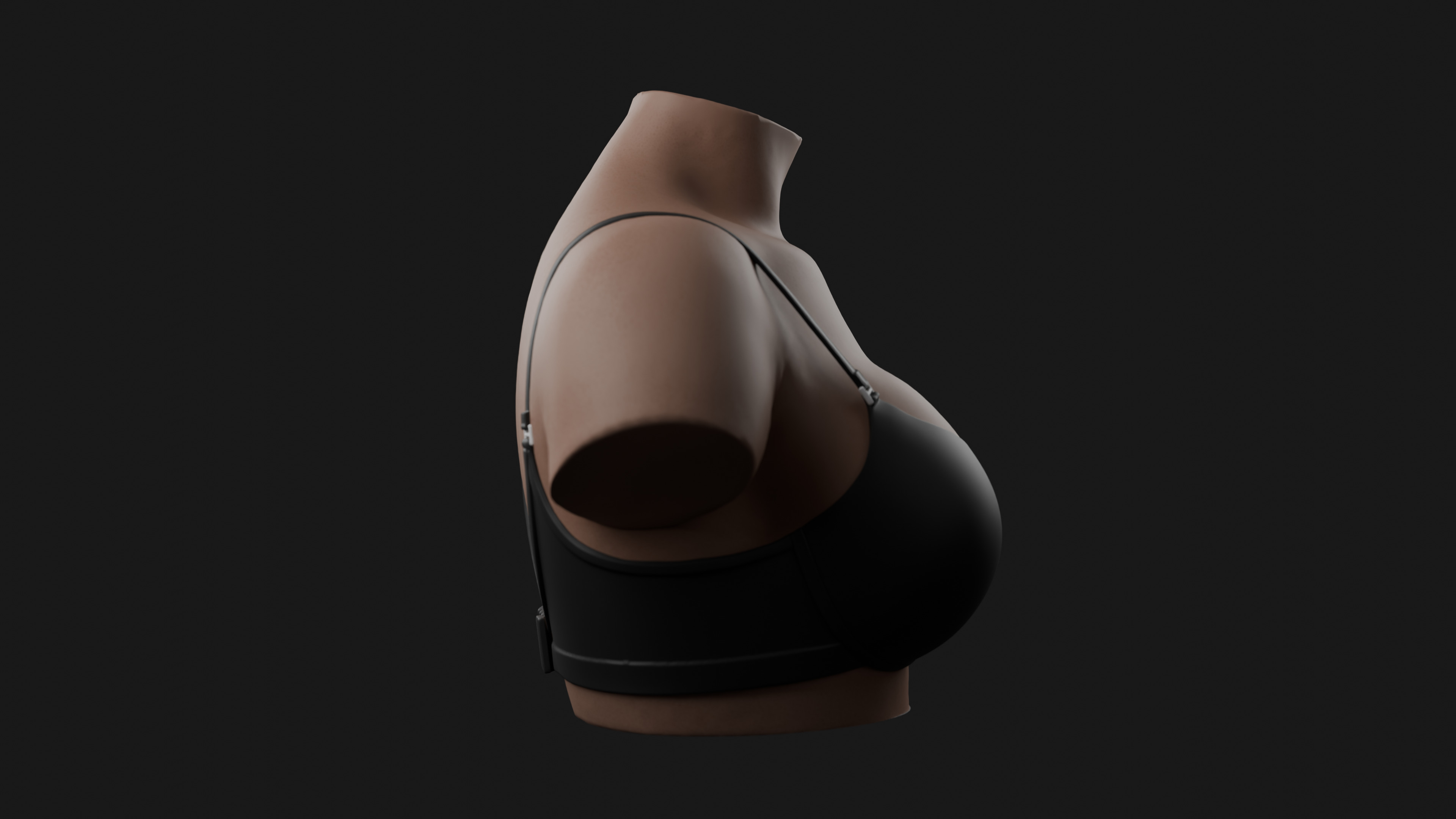 Medium Female Bust 3D Model 3D print model_7