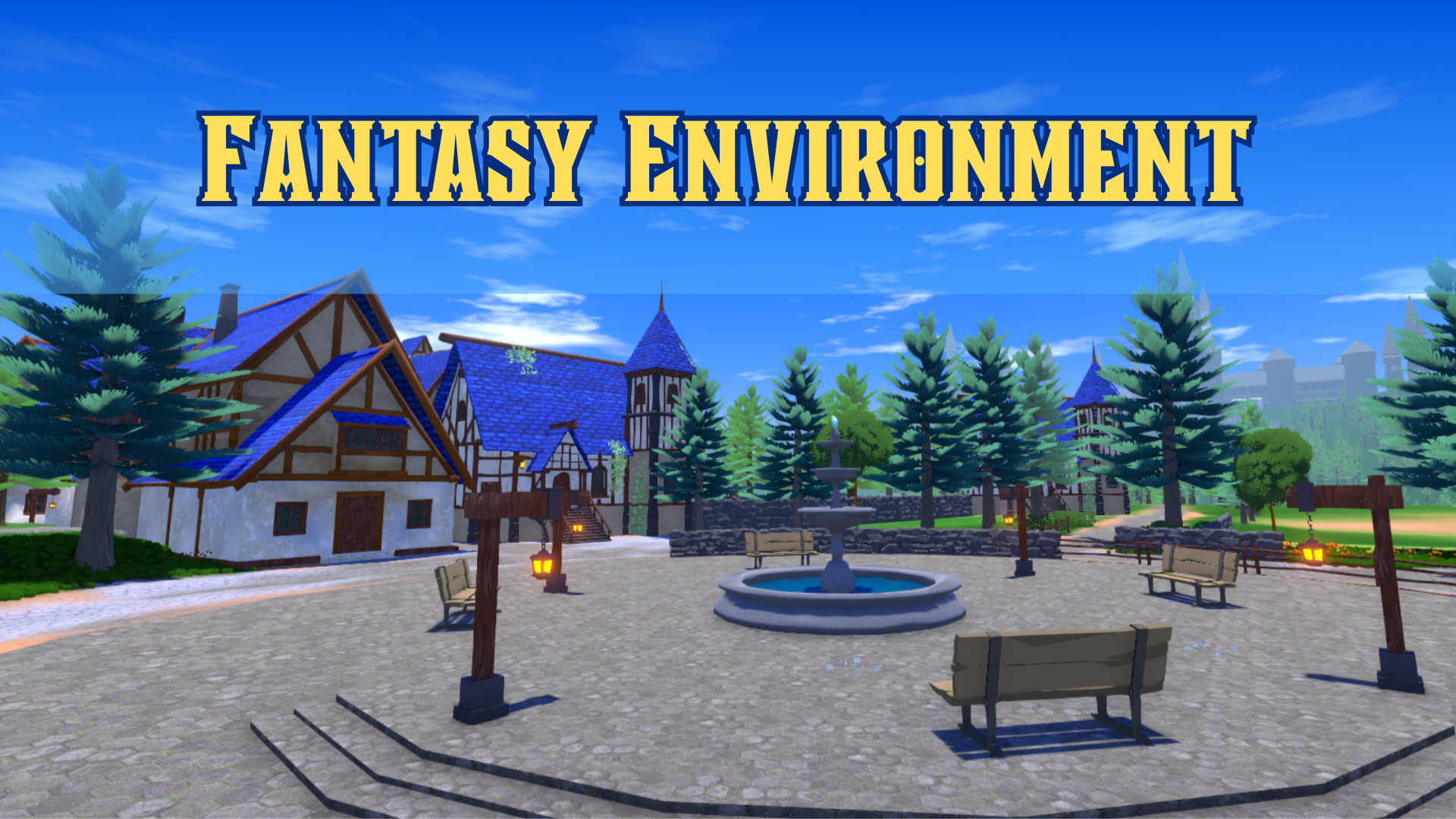 Fantasy Medieval Environment GAME READY Low-poly 3D model_6