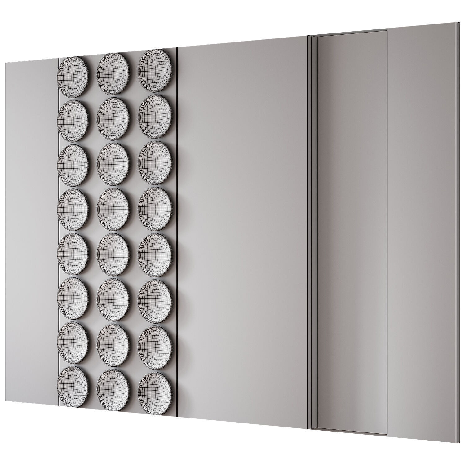 Wall 3D panel 50 Low-poly 3D model_2