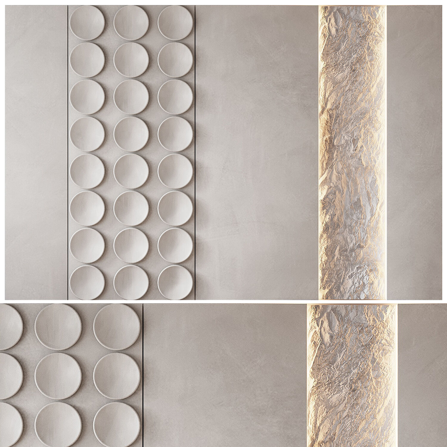 Wall 3D panel 50 Low-poly 3D model_1