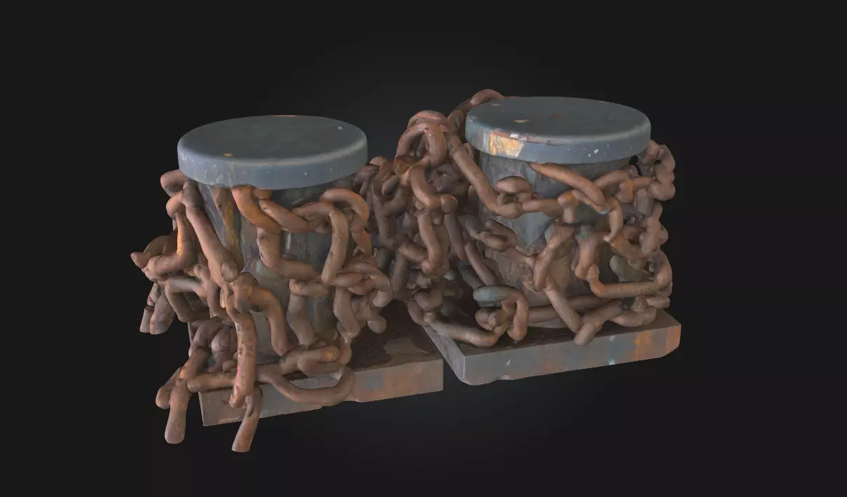 Anchored Bonds  Symbolic Sculpture Model for Emotional  3D model_0