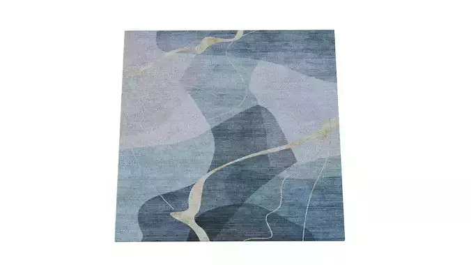 Oriental Carpet 3D Model High-Detail Pattern