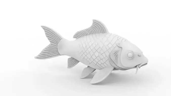 Koi Fish 3D Print Model