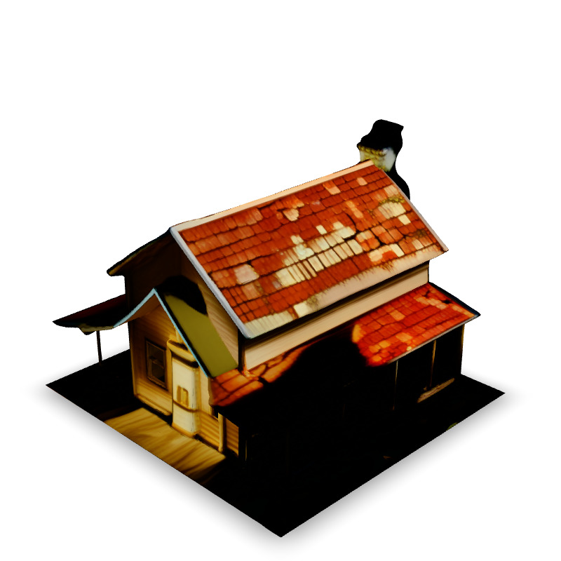 Low Poly Isometric Farm Scene Low-poly 3D model_1