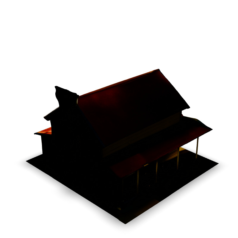 Low Poly Isometric Farm Scene Low-poly 3D model_5