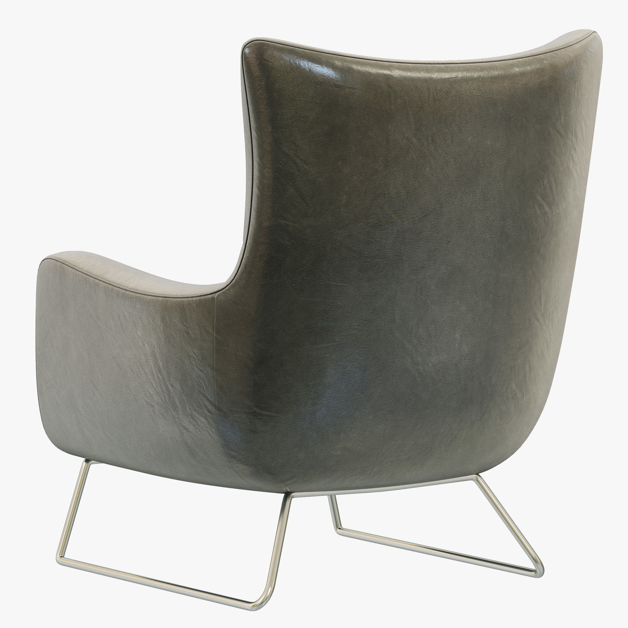RH Modern Liam Leather Chair 3D model_1