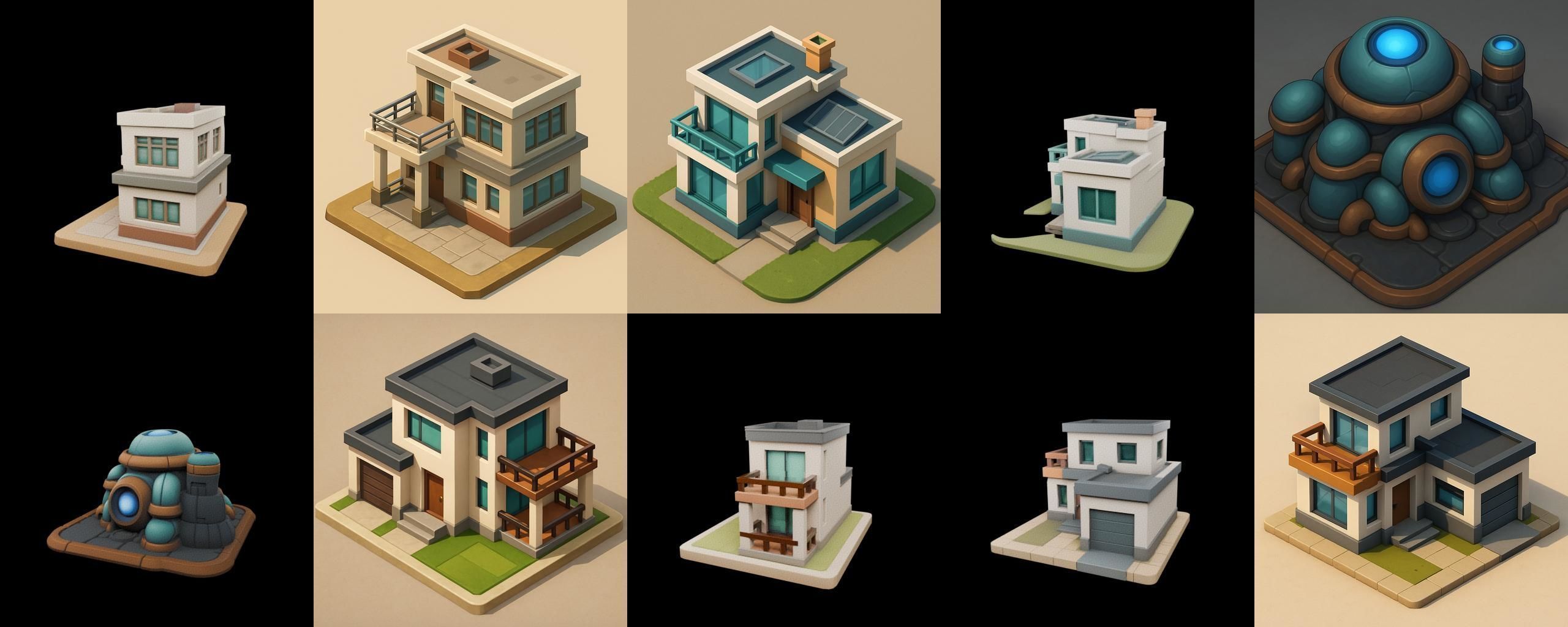 Home Sweet Home bundle 2 pack 100 glb 3D model_12