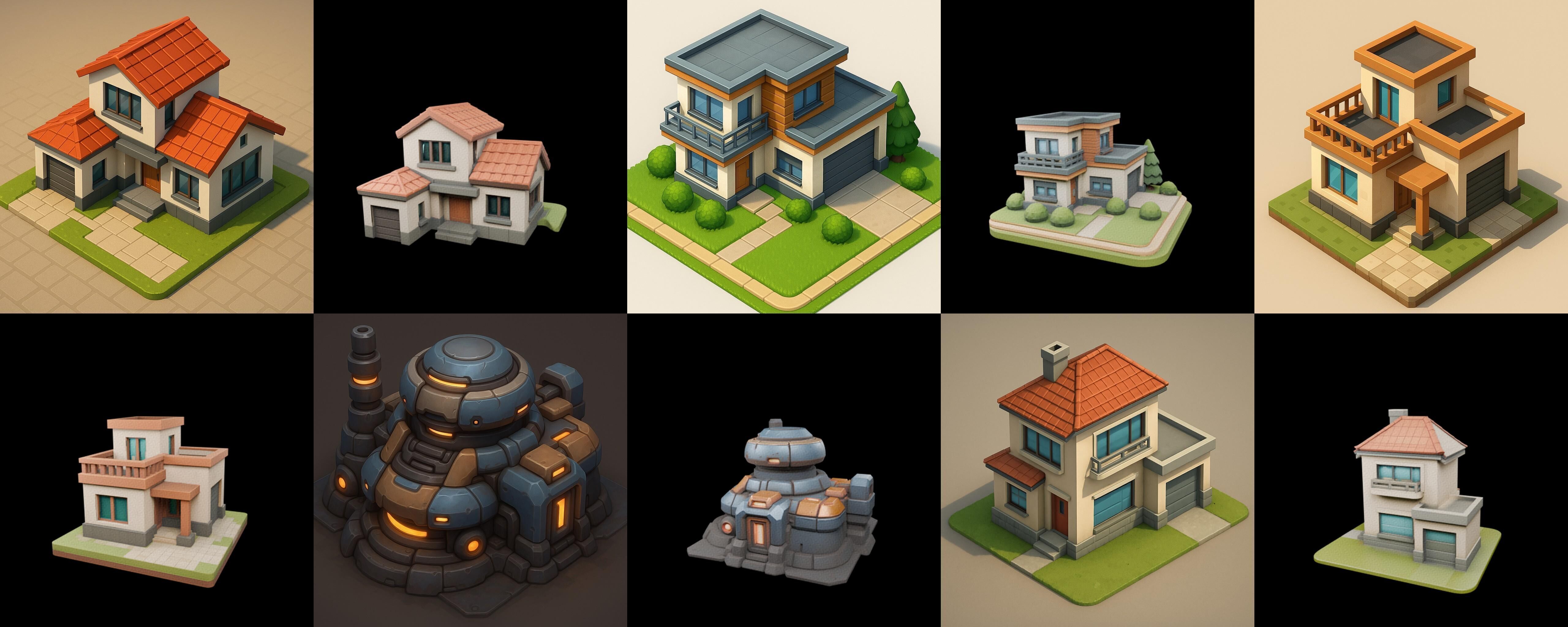 Home Sweet Home bundle 2 pack 100 glb 3D model_6