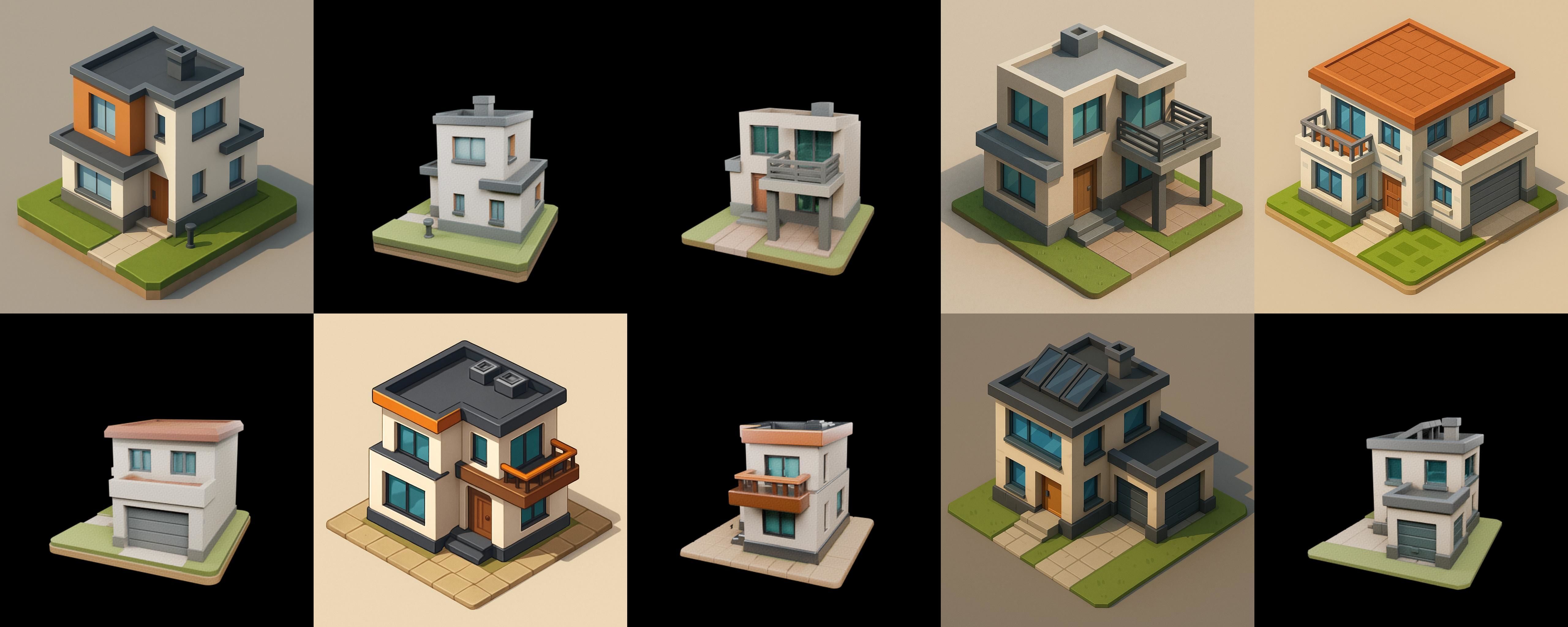 Home Sweet Home bundle 2 pack 100 glb 3D model_5