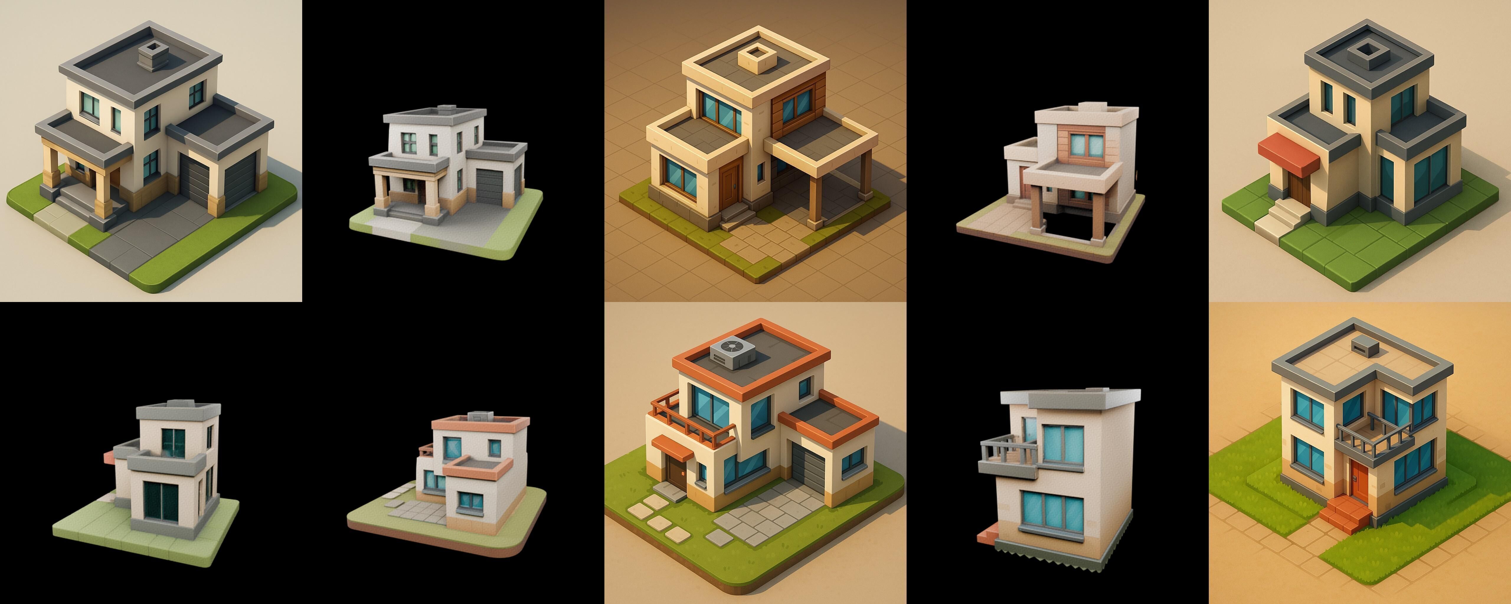 Home Sweet Home bundle 2 pack 100 glb 3D model_10