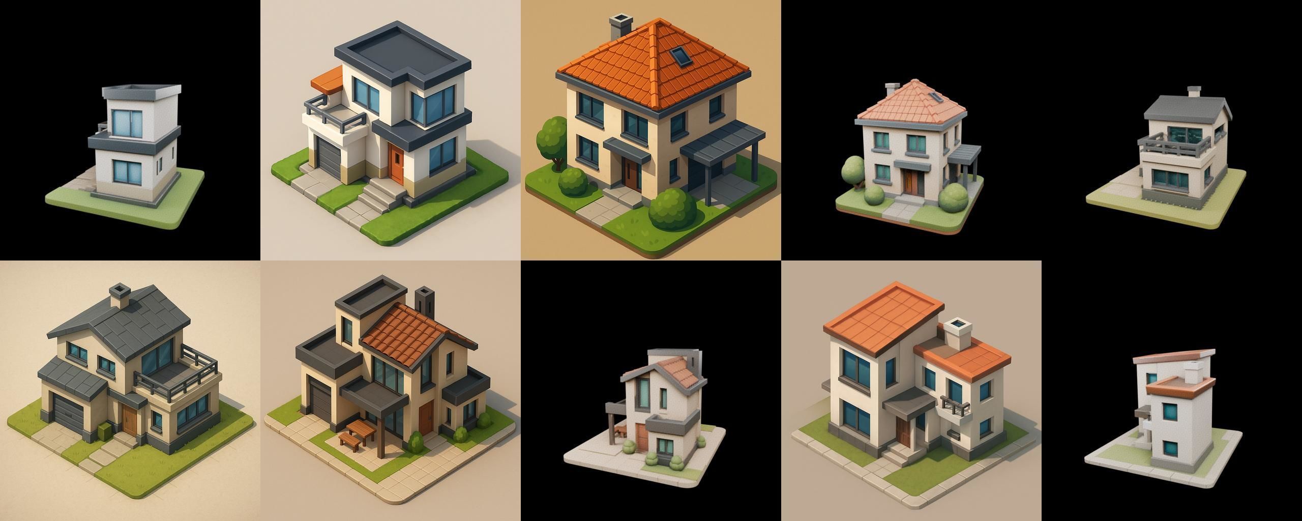 Home Sweet Home bundle 2 pack 100 glb 3D model_4