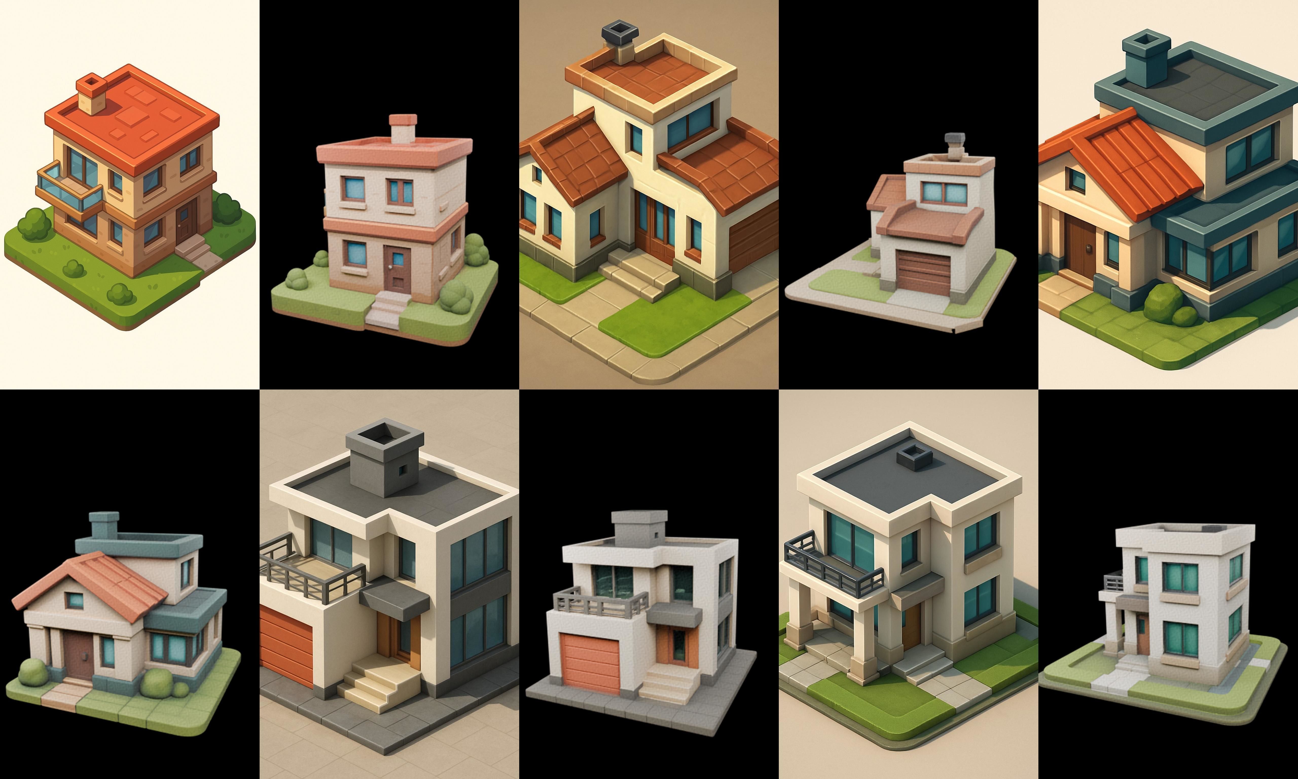 Home Sweet Home bundle 2 pack 100 glb 3D model_18