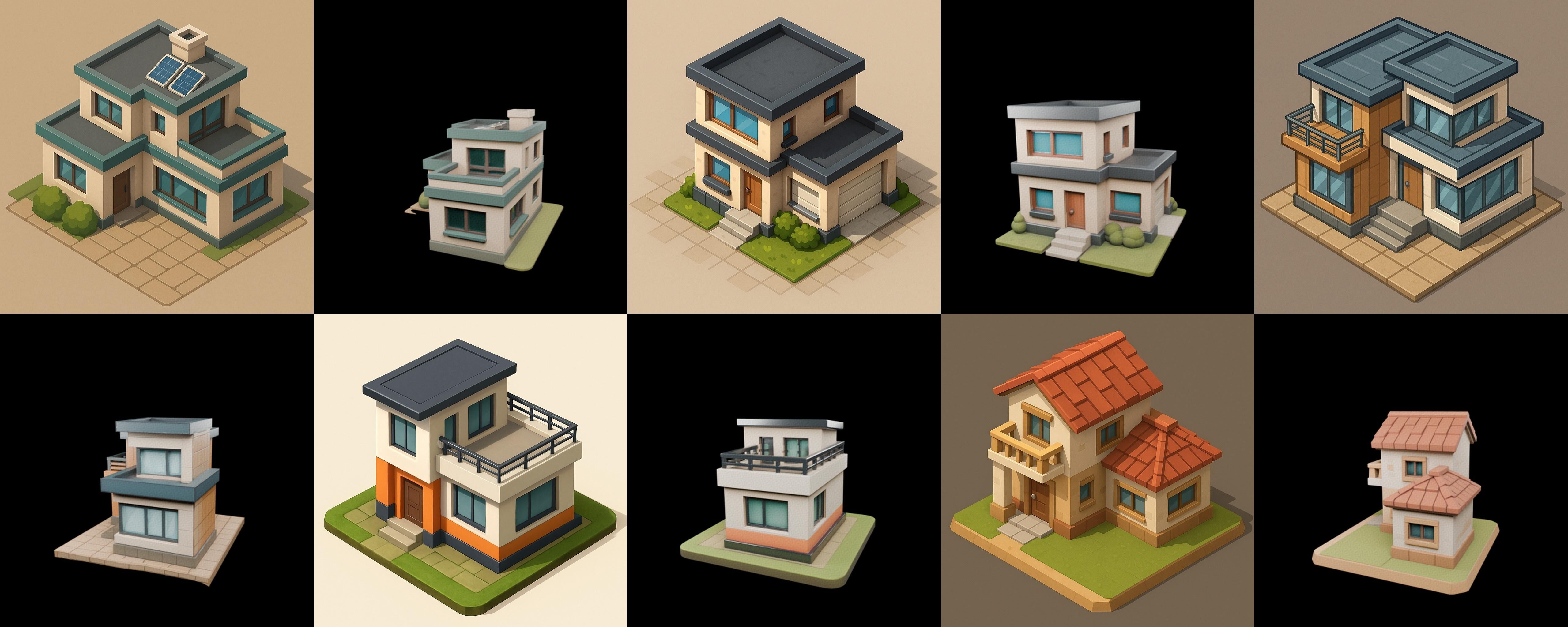 Home Sweet Home bundle 2 pack 100 glb 3D model_9