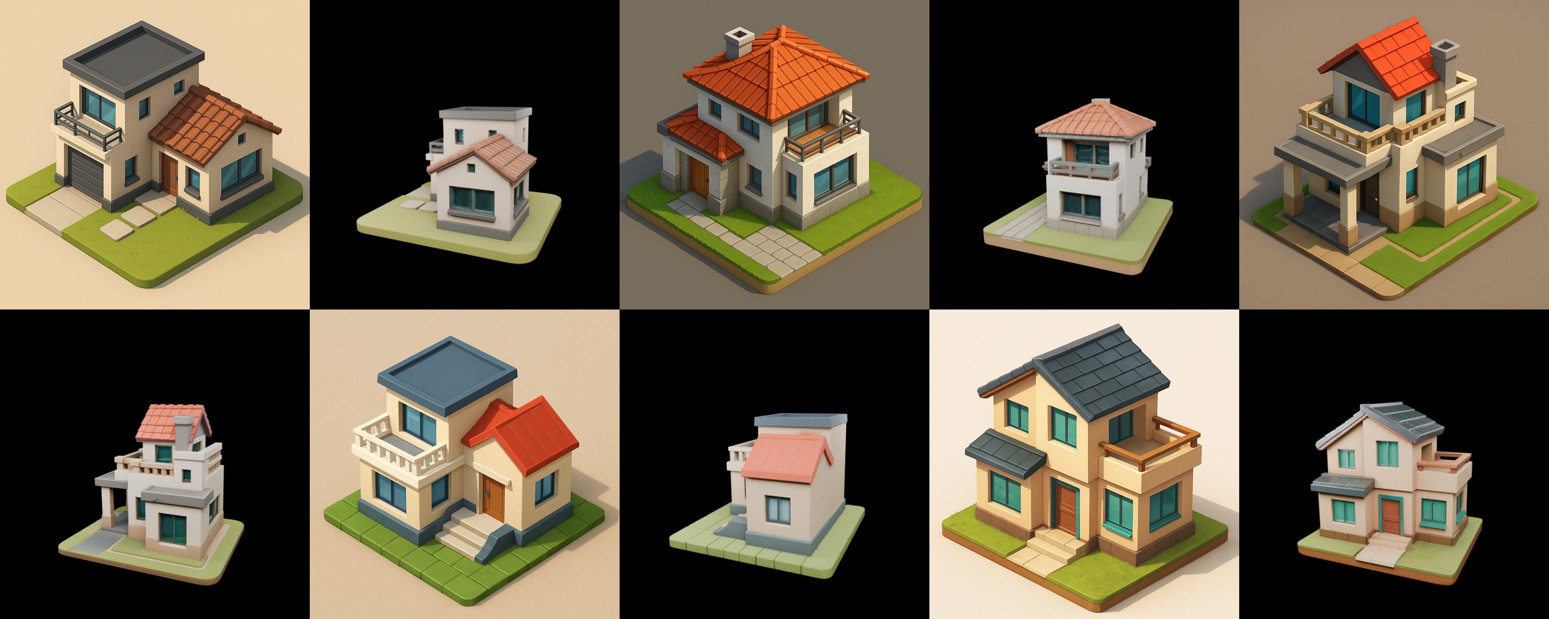 Home Sweet Home bundle 2 pack 100 glb 3D model_14