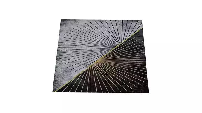 Patterned Carpet 3D Model  Decorative Rug with Fabric Textures