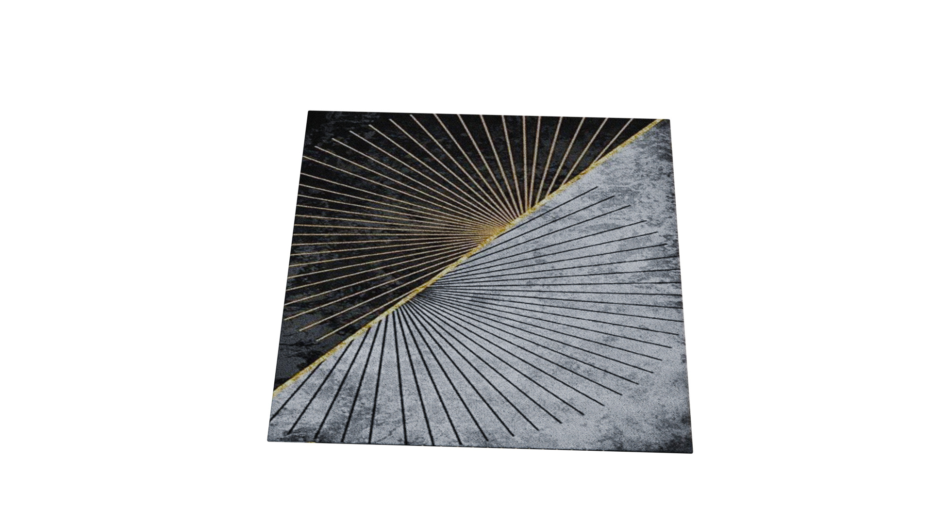 Patterned Carpet 3D Model Decorative Rug with Fabric Textures Low-poly 3D model_1