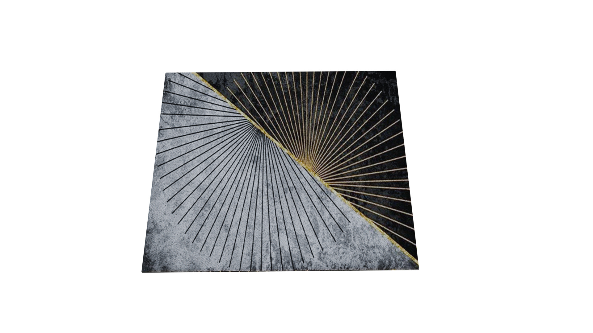 Patterned Carpet 3D Model Decorative Rug with Fabric Textures Low-poly 3D model_2