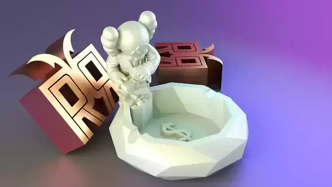 Rich Kaws Ashtrays 3D print model