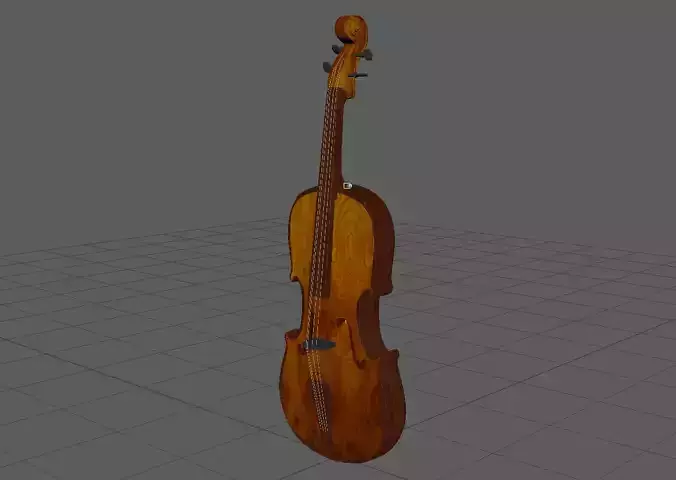 Violin  Low-poly 3D model