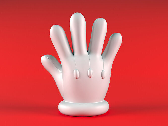 Mario Hand - Give 5 3D print model
