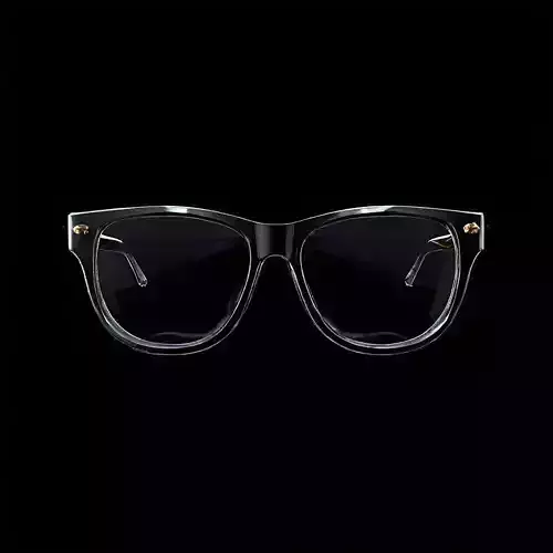 Realistic Black Sunglasses 3D Model