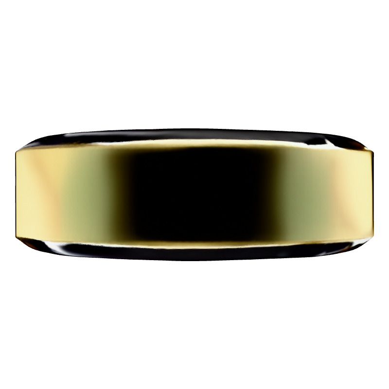 Elegant TwoTone Gold and Black Ring Low-poly 3D model_7