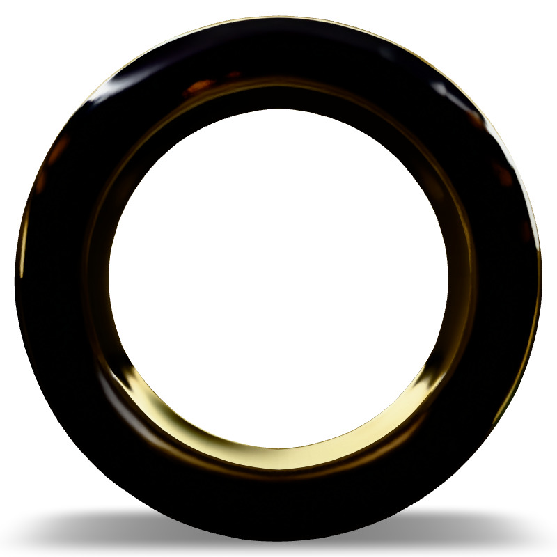 Elegant TwoTone Gold and Black Ring Low-poly 3D model_3