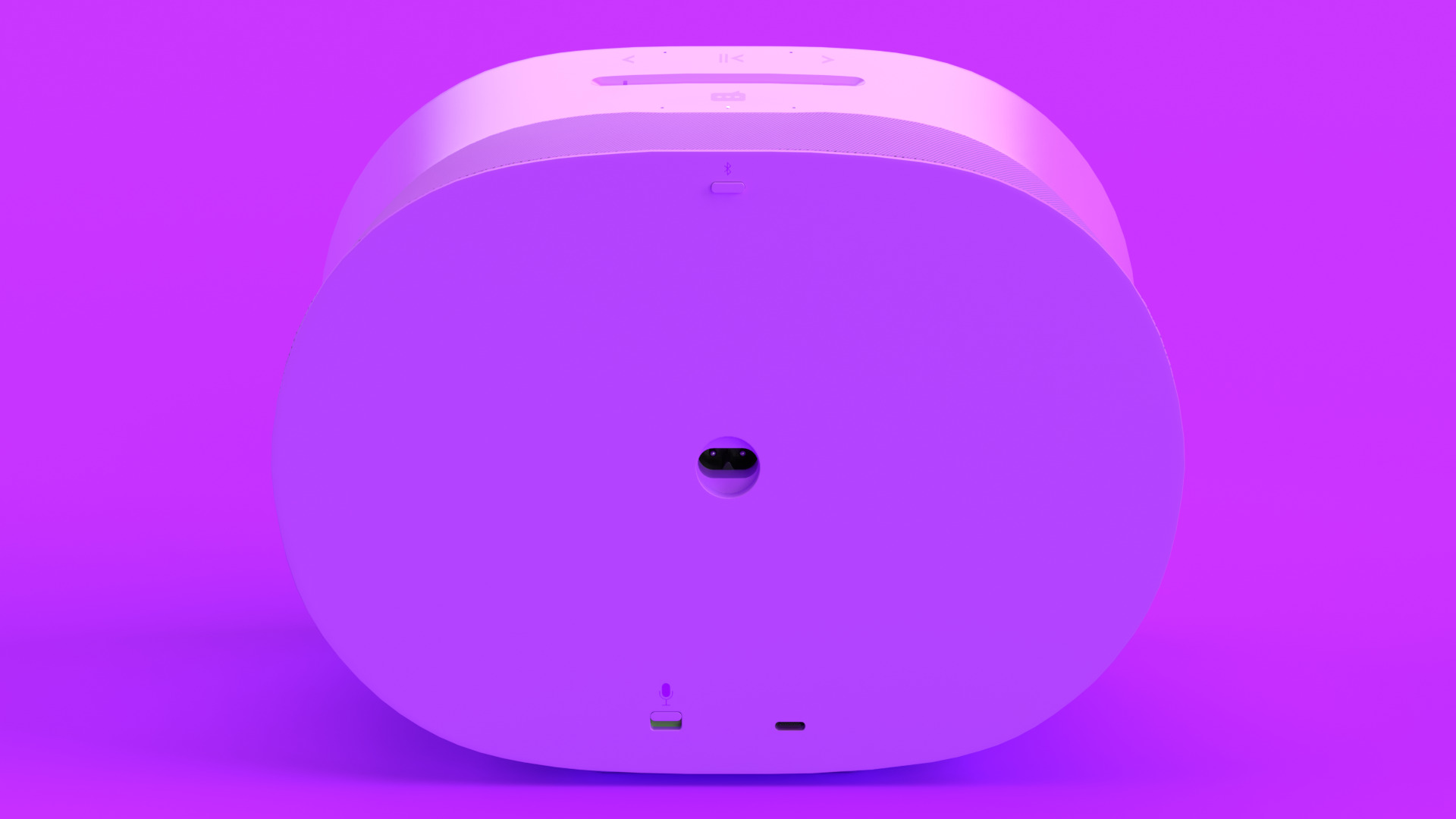 Smart Speaker Purple Low-poly 3D model_4