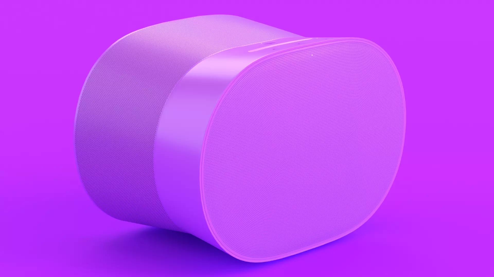 Smart Speaker Purple Low-poly 3D model_0