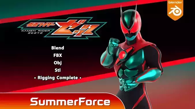 Kamen Rider Zeztz - Physicam Impact 3D model
