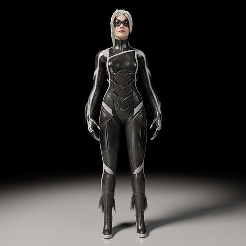 MCU Black Cat Felicia Rigged 3D model