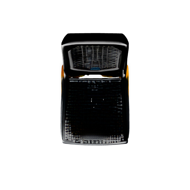 Modern Black and Gold Designer Chair Low-poly 3D model_7