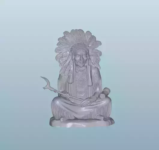 INDIAN  W7 Native American Figures 3D print model