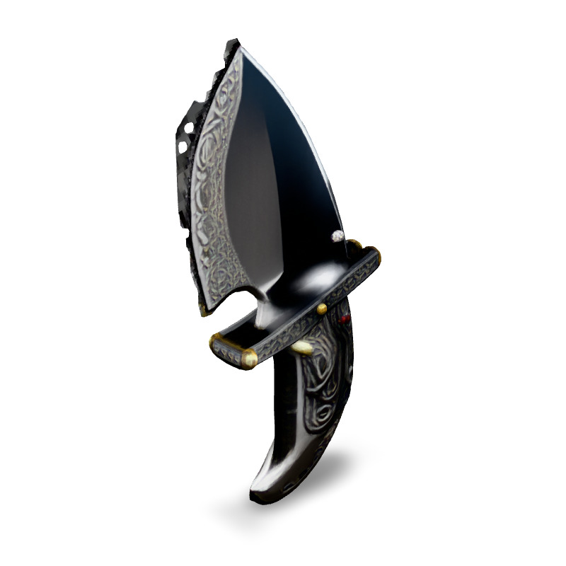 Ornate Engraved Dagger 3D Model Low-poly 3D model_1