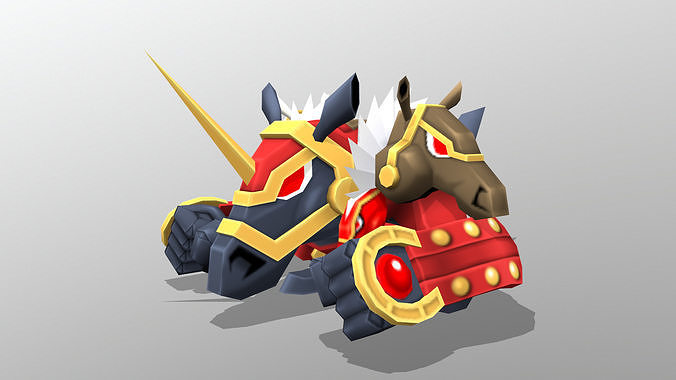 044 Uma 2 Legs Low-poly 3D model