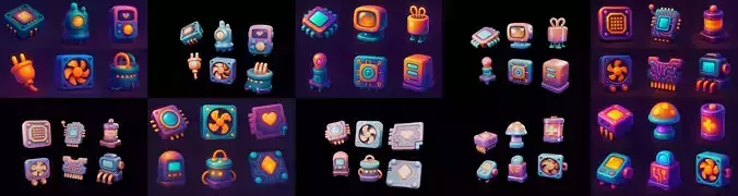 HardWare 3d icon bundle 12 pack 100 glb