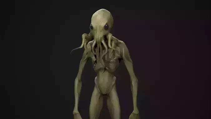 Alien Creature - Game Ready 3D Model Rigged and Animated